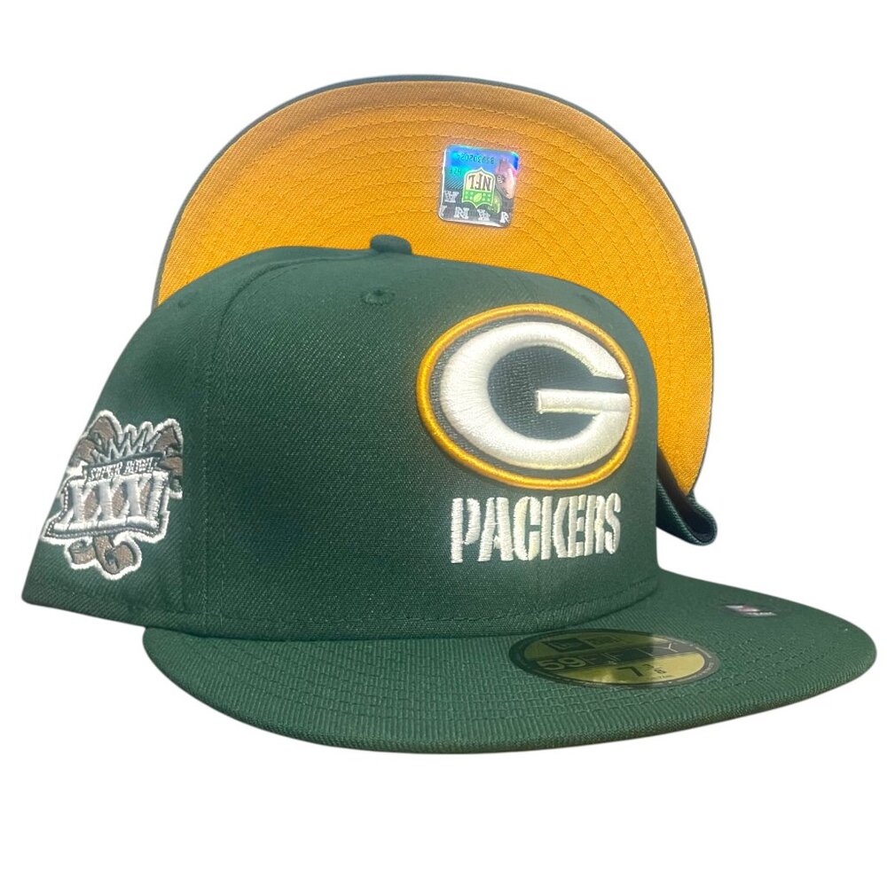 New Era Green Bay Packers 59FIFTY Fitted Hat Cap Super Bowl XXXI Size 7 3/8